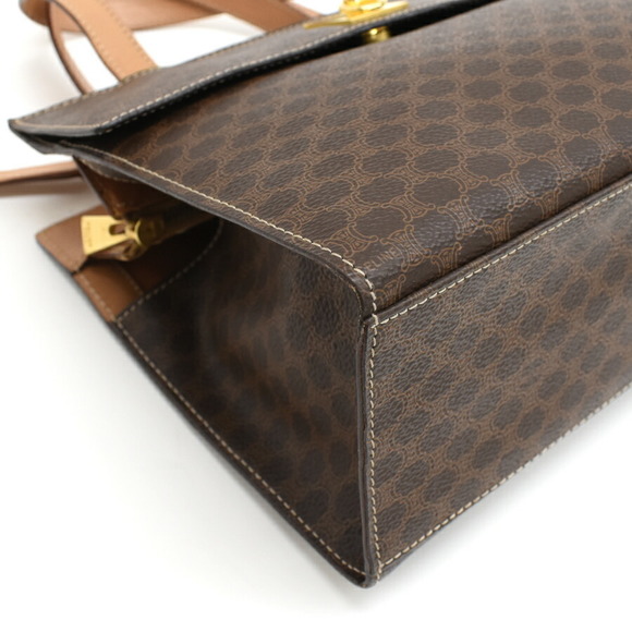 Celine Macadam Leather 2way Shoulder Handbag Brown - Picture 6 of 9